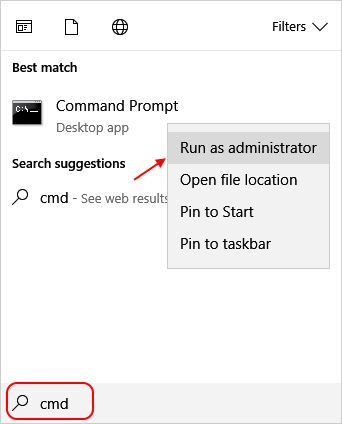 run command prompt as administrator